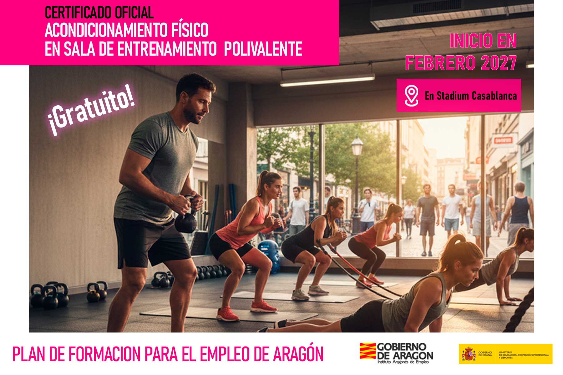 Certificado Acondicionamiento Físico en Sala de Entrenamiento Polivalente 2026